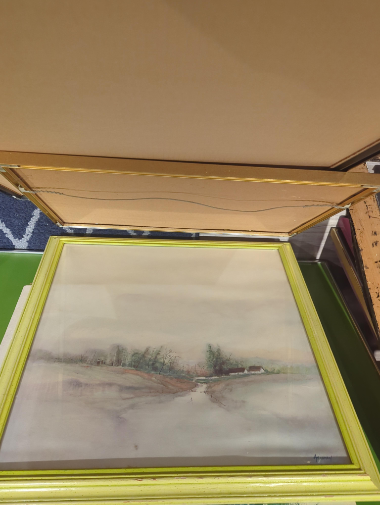 Framed Watercolour Landscape Painting