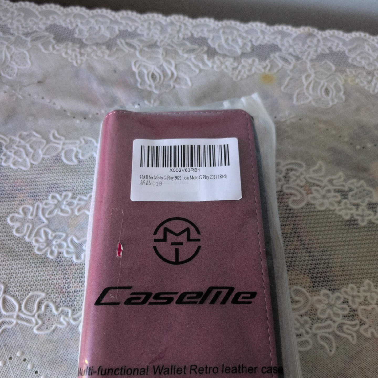 CaseMe Wallet Case for Moto G Play 2021 - Red thumbnail