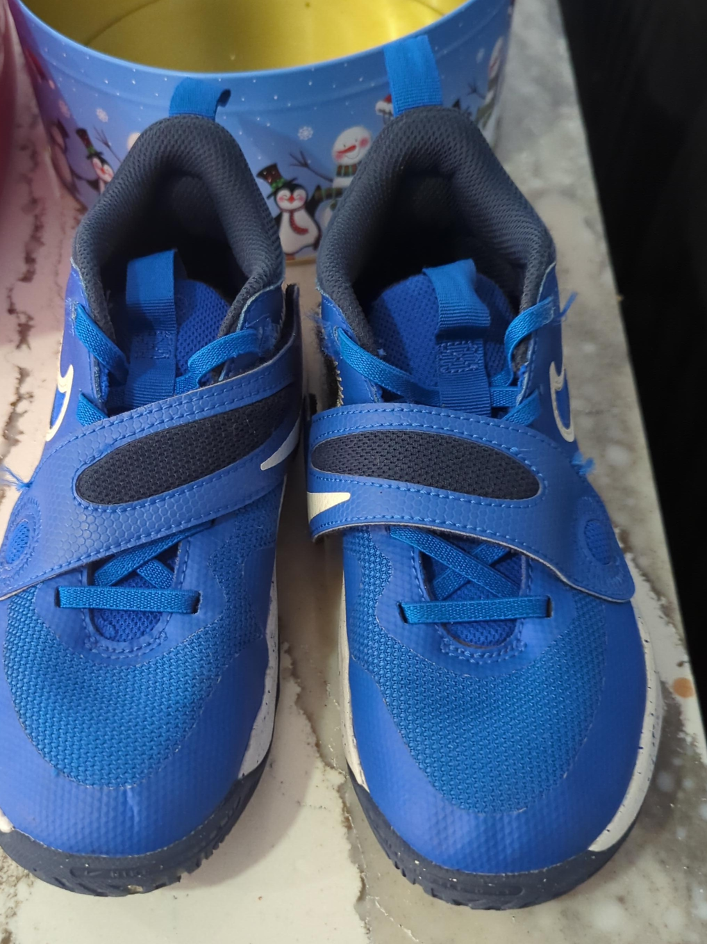 Nike Kids' Team Hustle Quick 3 Blue Sneakers thumbnail