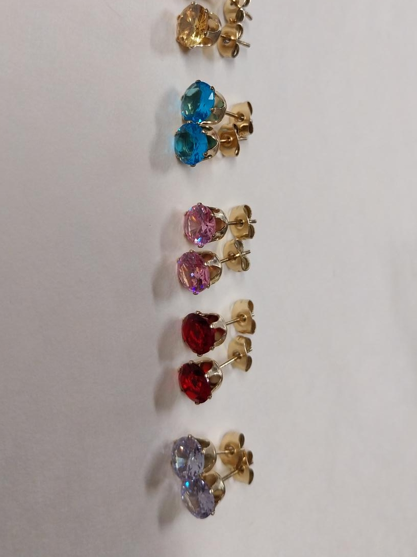 Stud Earrings Set - Multi-Colour