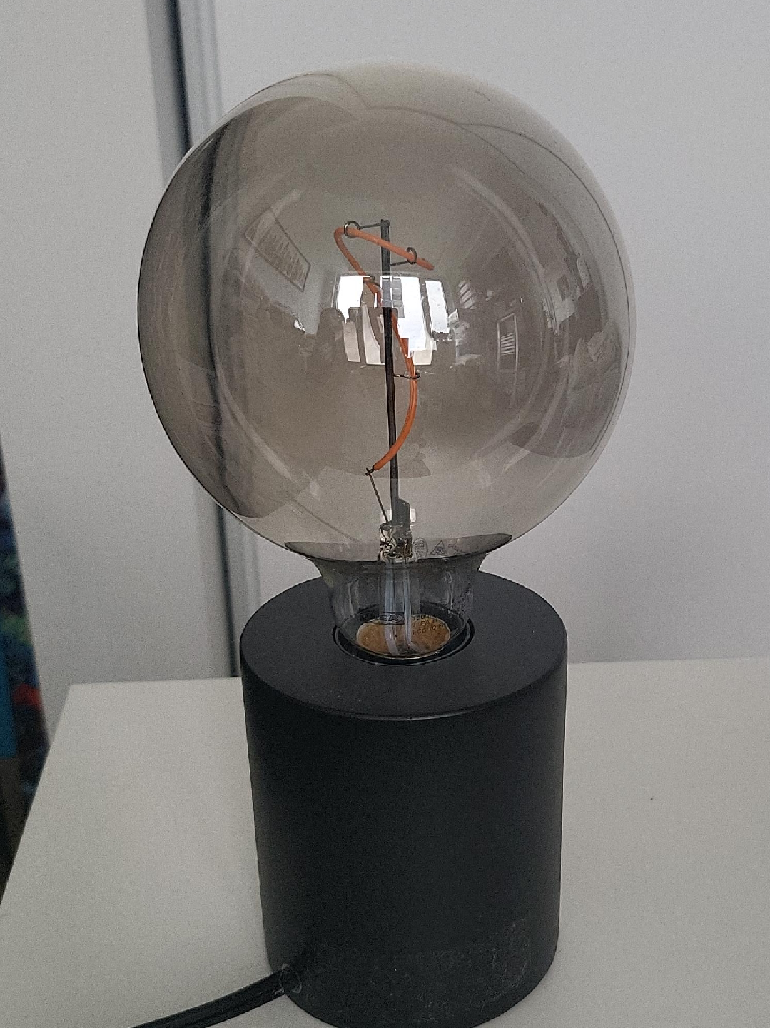 Round Bulb Table Lamp - Black Base thumbnail
