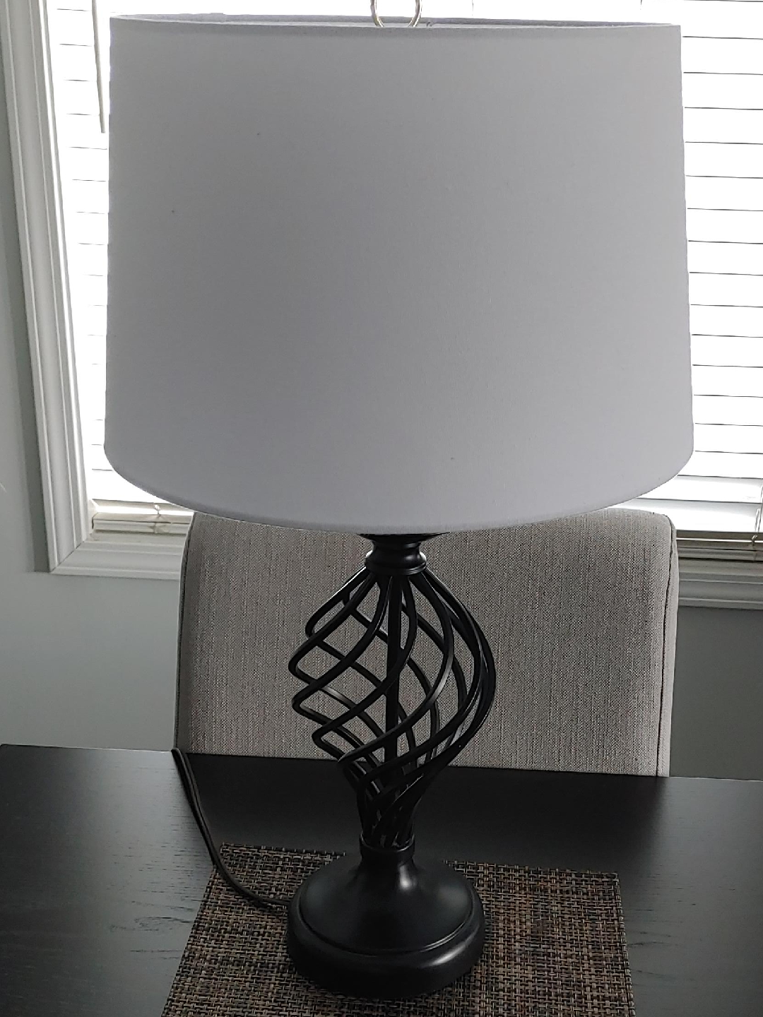 Table Lamp with Black Twisted Base thumbnail