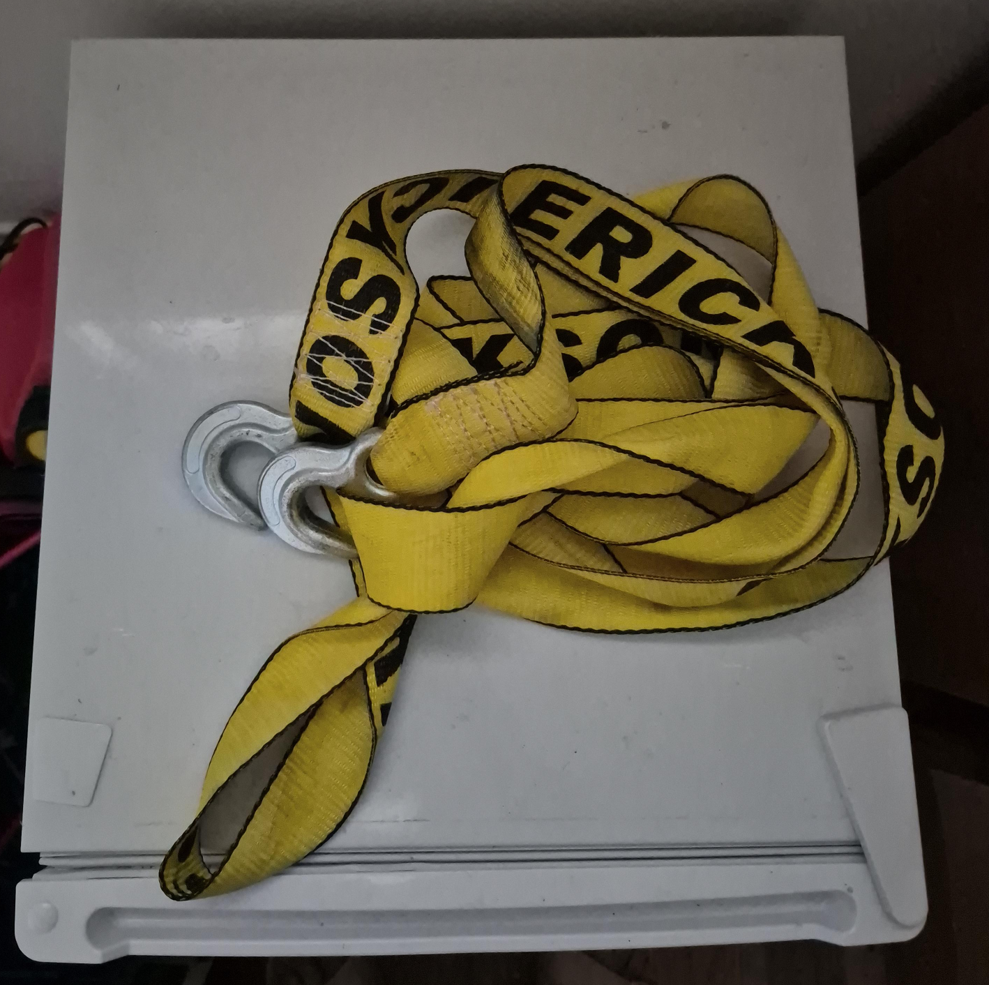 Yellow Tie Down Strap with Hook
