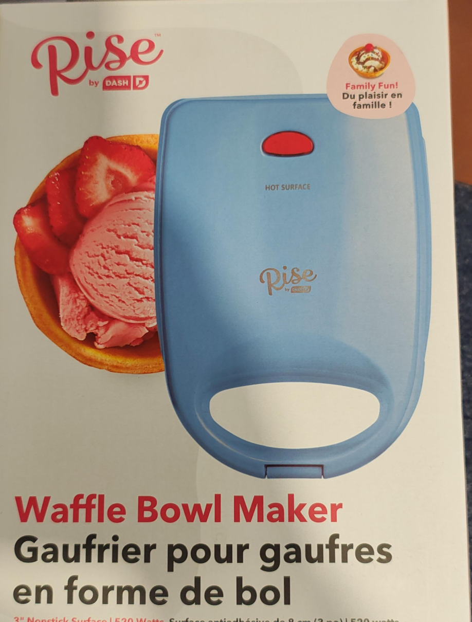 Dash Rise Waffle Bowl Maker - Blue