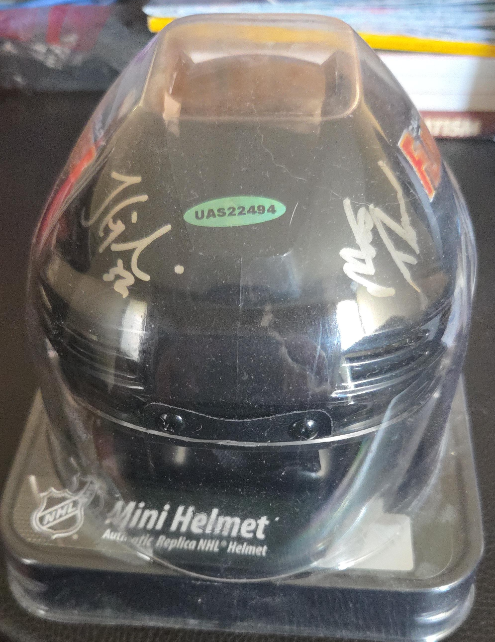 Calgary Flames Signed Mini Helmet thumbnail