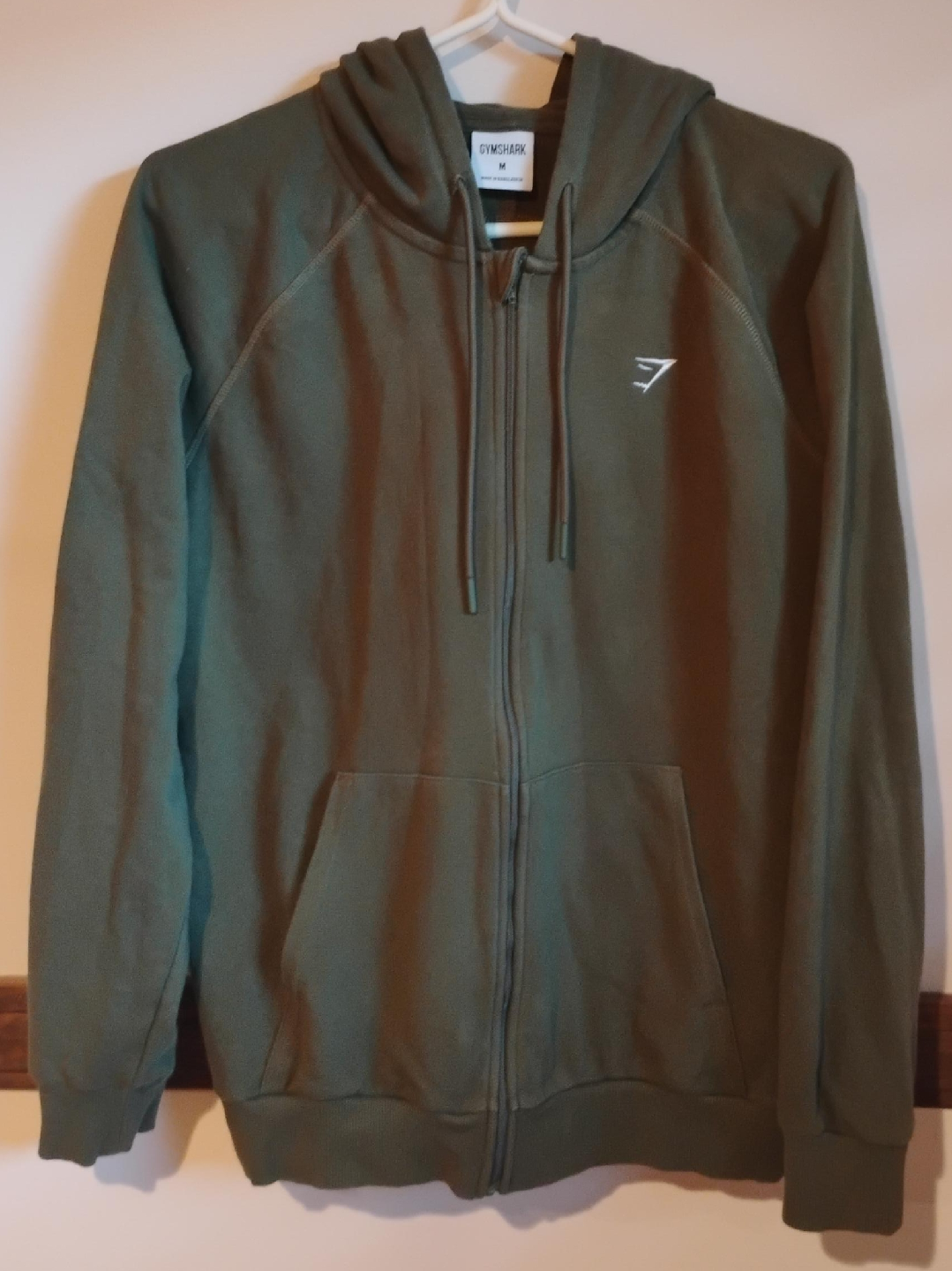 Gymshark Olive Green Hoodie - Size M thumbnail