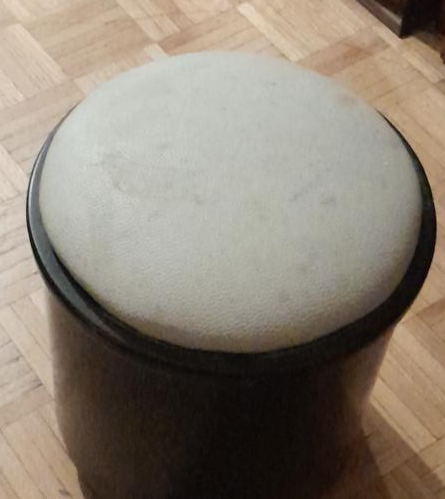 Black Round Padded Rolling Stool+🥕 thumbnail