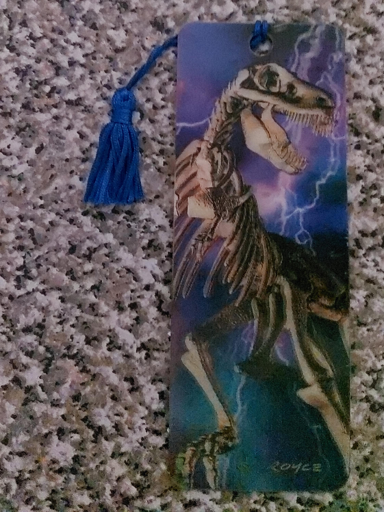 Dinosaur Skeleton Bookmark with Tassel thumbnail