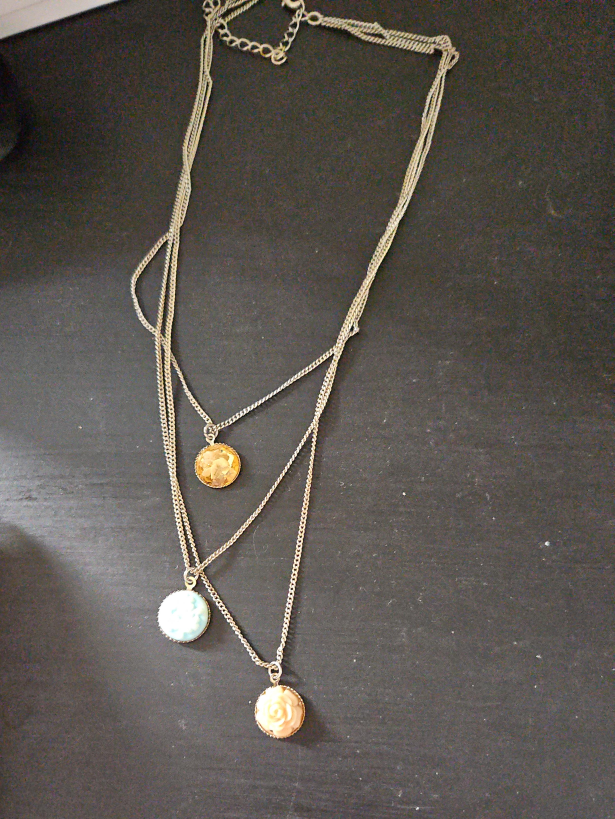 Layered Necklace with Pendants thumbnail