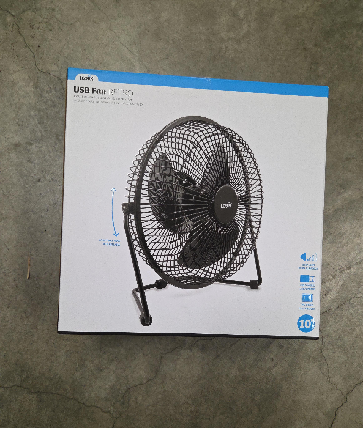 Logiix USB Fan Retro - 10" Desk Fan - New in Box thumbnail