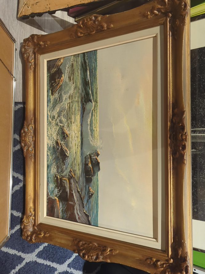 Framed Seascape Painting