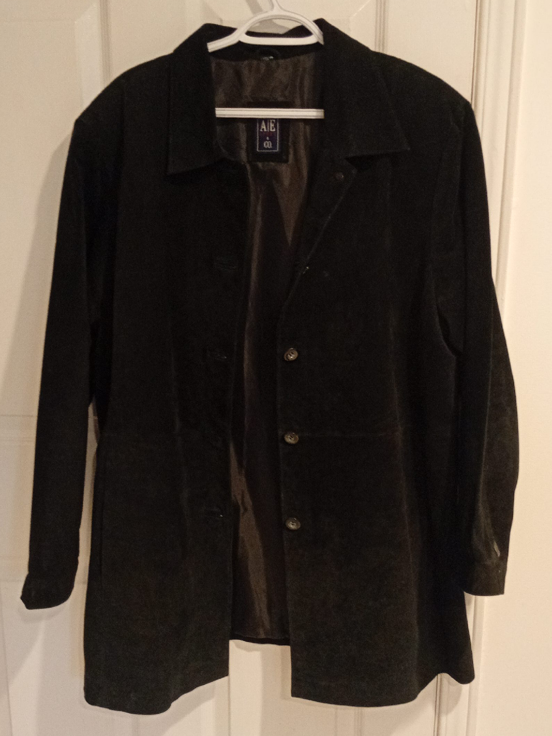 AE & Co. Black Suede Coat XL image indicator(1)