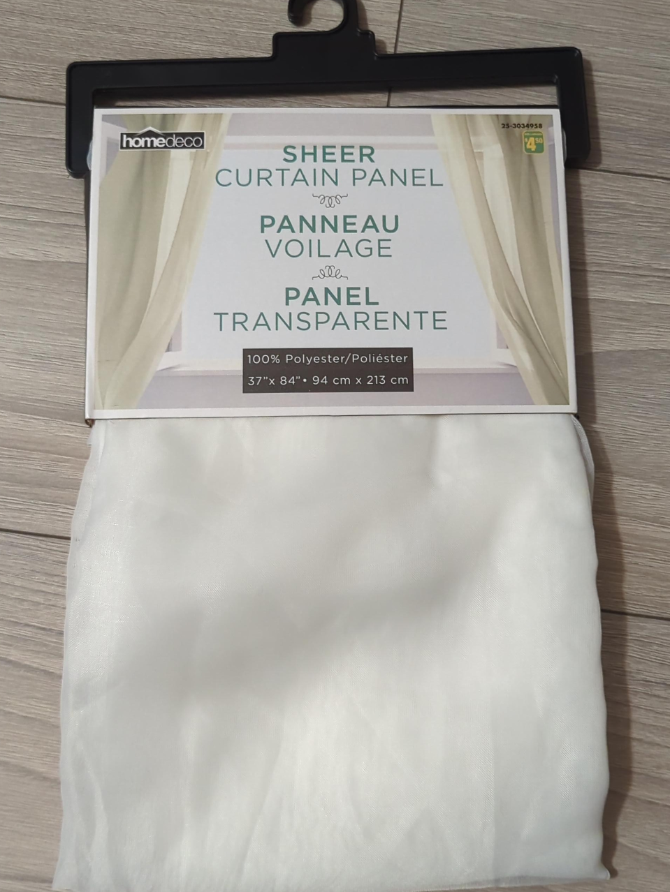 homedeco Sheer Curtain Panel - 37" x 84" 🥕 thumbnail