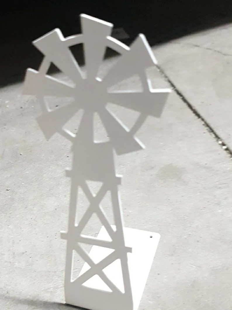 White Decorative Windmill thumbnail