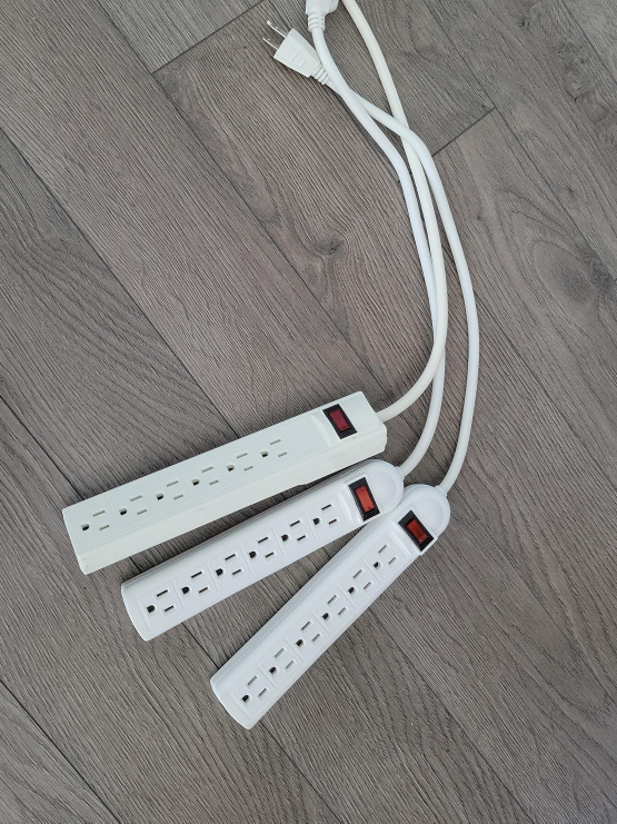 3 White Power Strips - photo 2