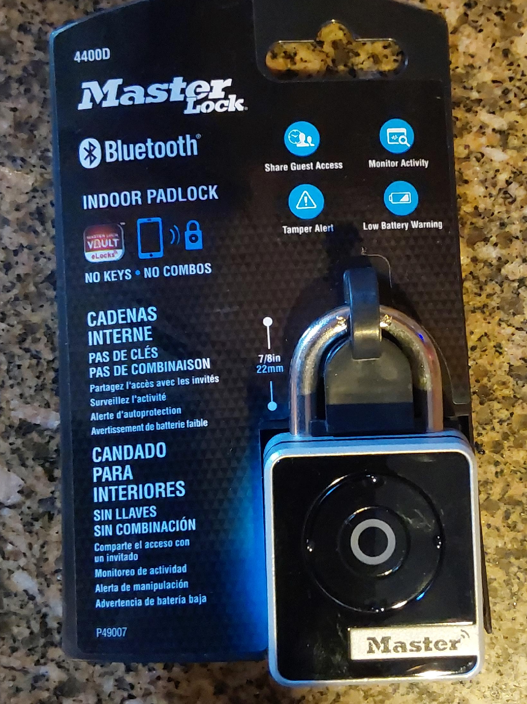 Master Lock 4400D Bluetooth Indoor Padlock - New! thumbnail