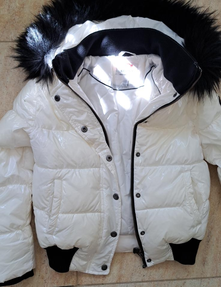 Cinnamon Girl White Puffer Jacket - Size 8 thumbnail