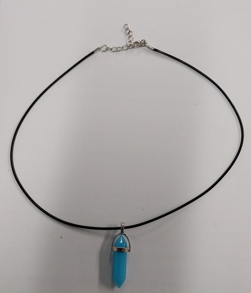 Blue Crystal Point Necklace
