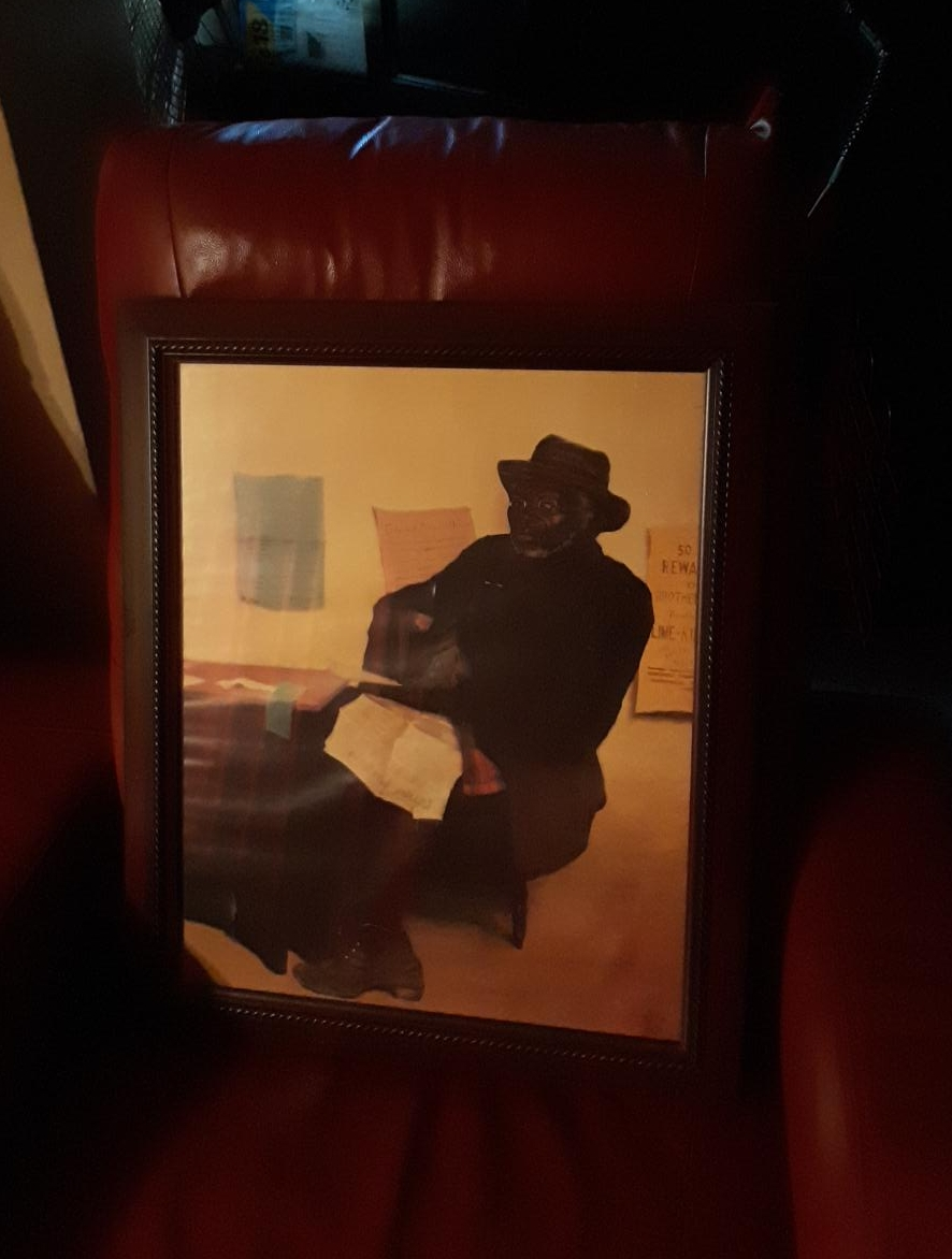 Framed Portrait of a Black Man in a Hat(DOWNSIZING SALE)
