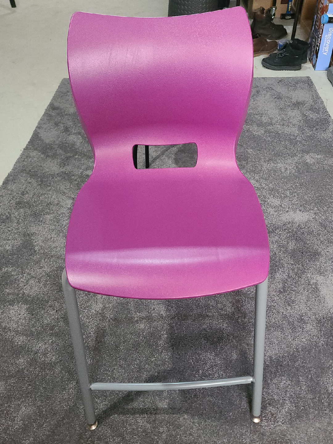 Pink Plastic Stackable Chair