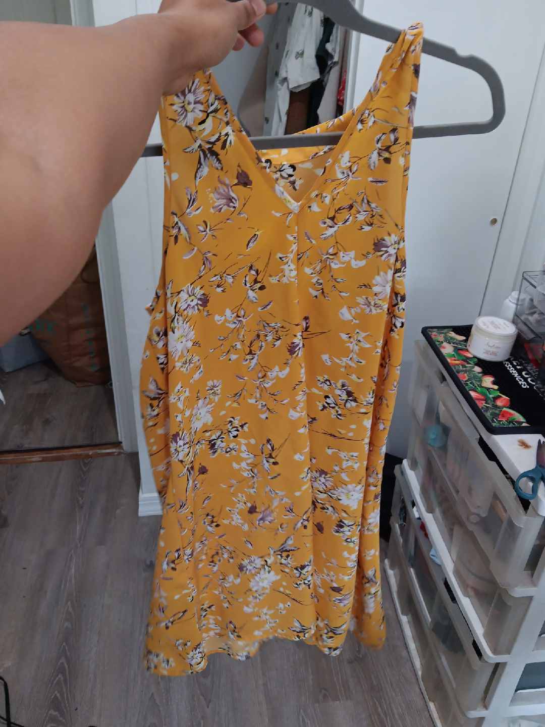Floral Yellow Tank Top thumbnail