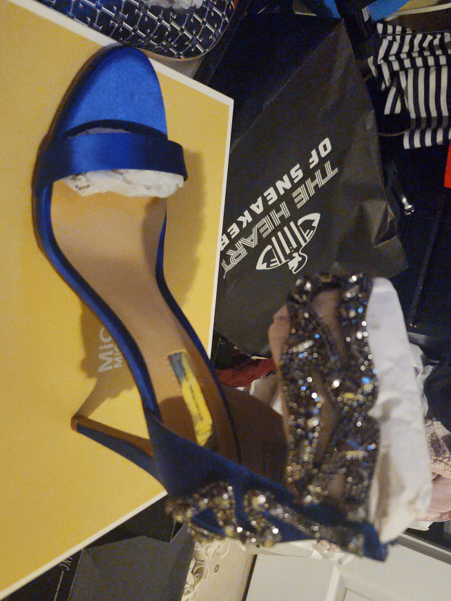 Michael Kors Blue Embellished Heels thumbnail