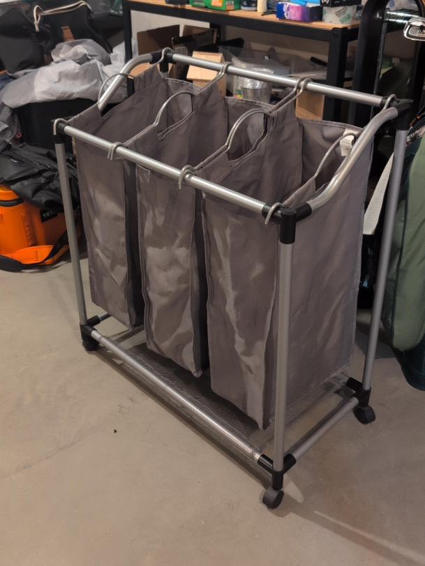 Triple Laundry Sorter Cart 🥕