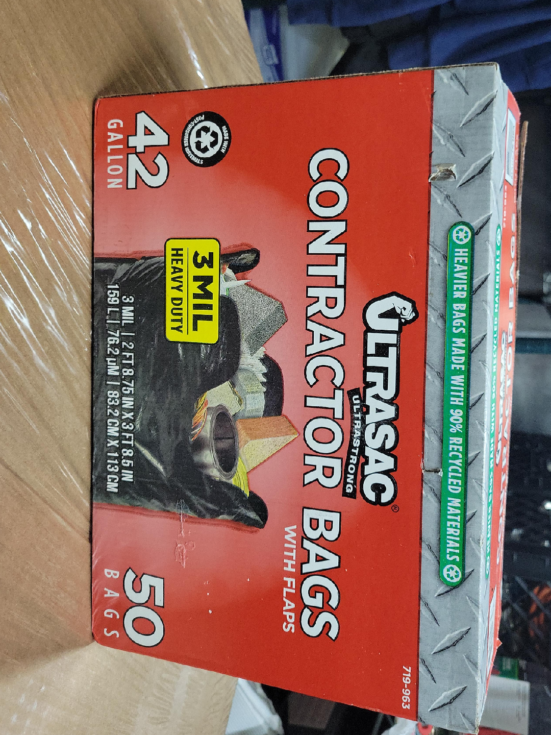 Ultrasac Contractor Bags 42 Gallon - 50 Bags image indicator(1)