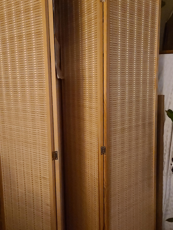 Woven Wood Room Divider Screen image indicator(1)