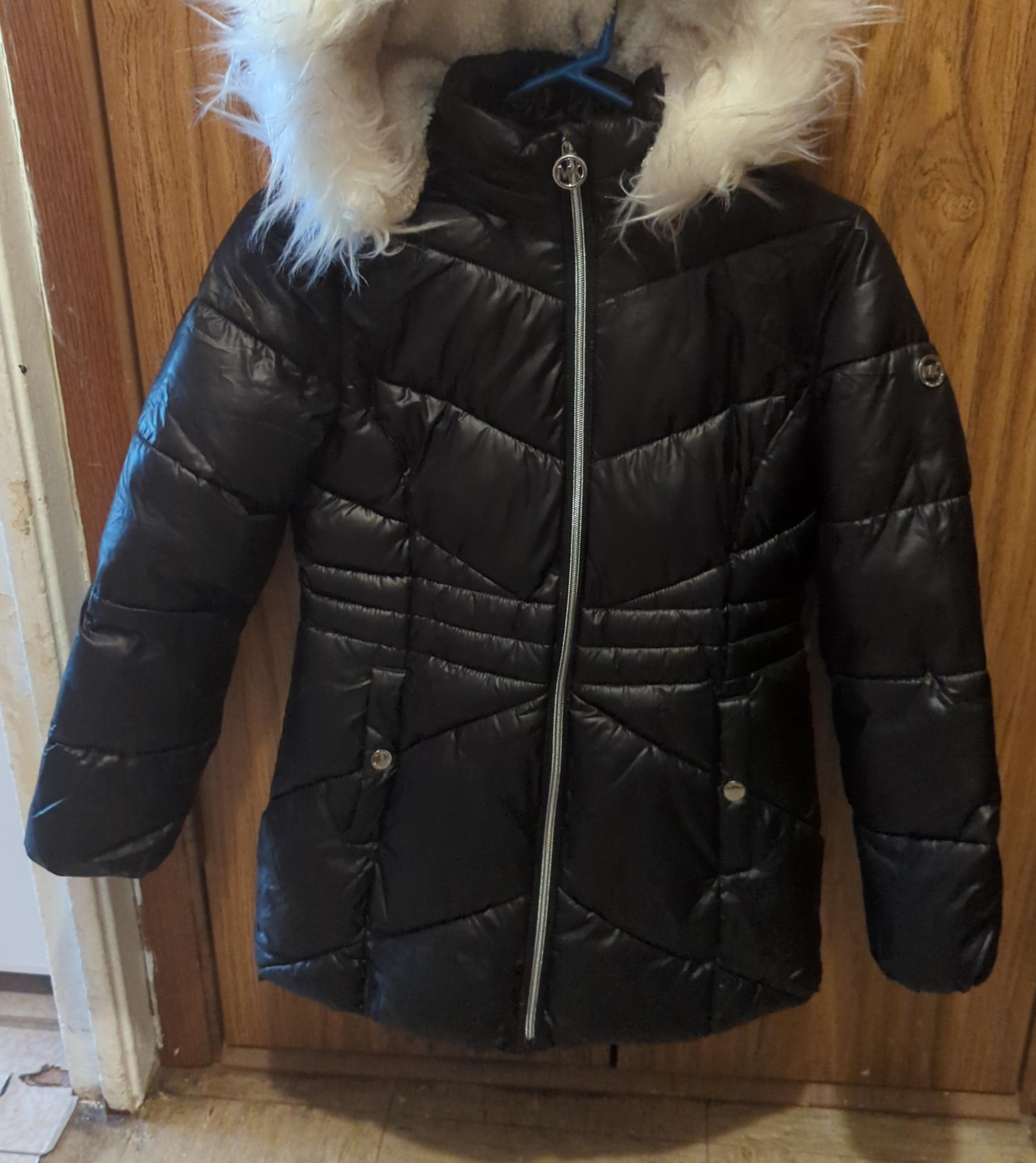 Michael Kors Black Puffer Coat Size 14 thumbnail
