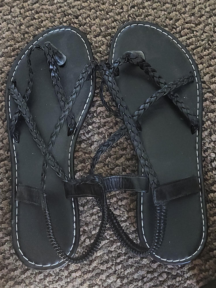 Black Braided Sandals image indicator(1)