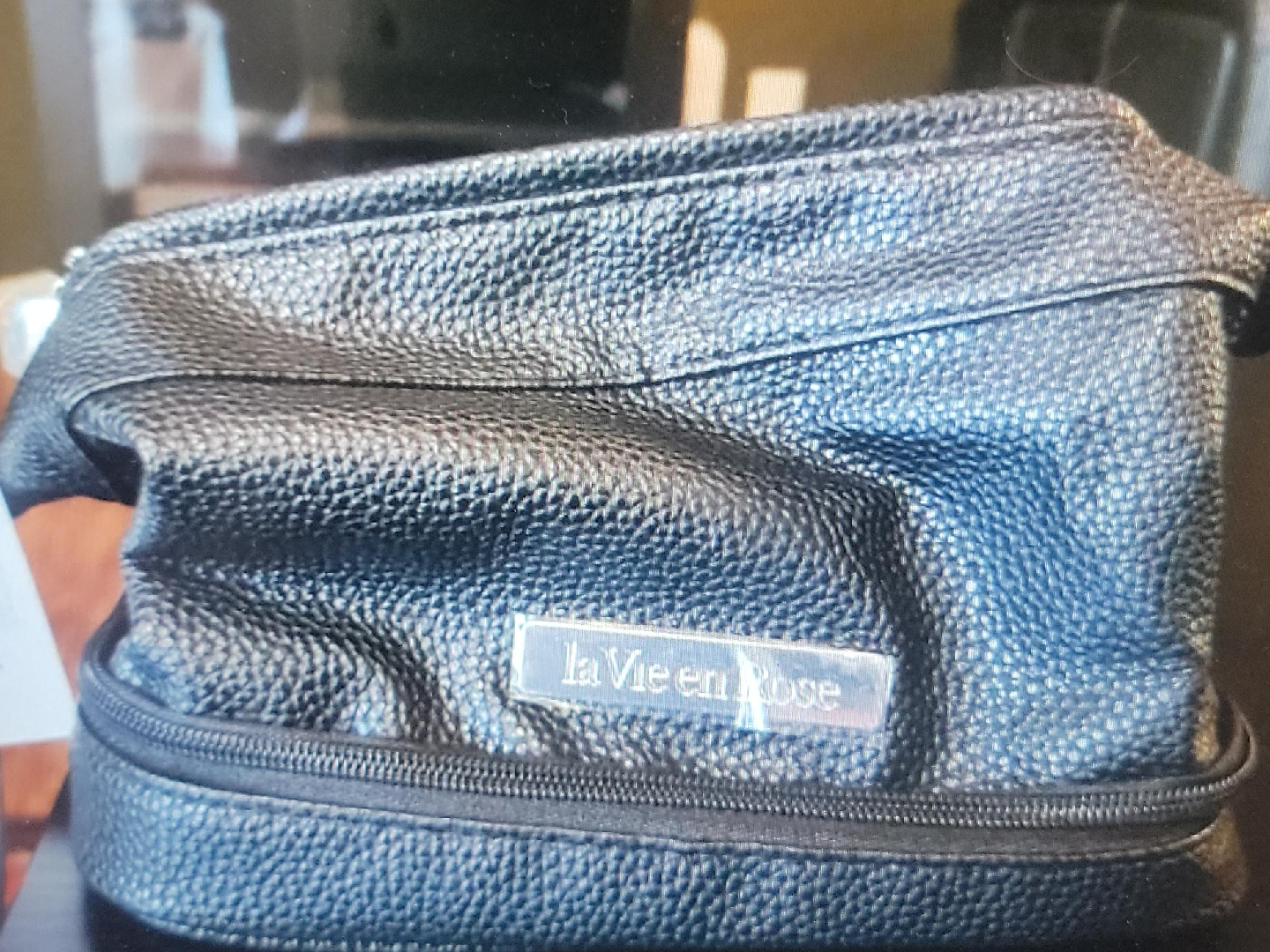 La Vie en Rose Black Cosmetic Bag thumbnail