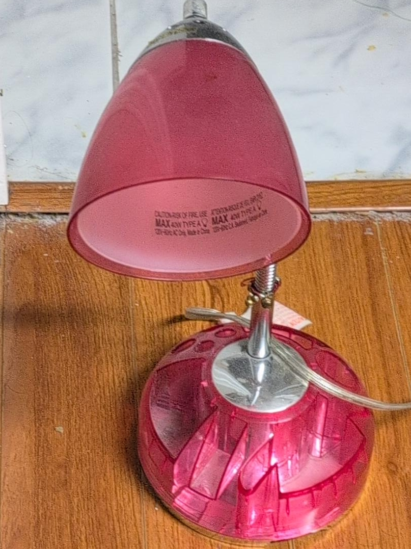 Pink Accent Lamp - Max 40W Type A Bulb thumbnail