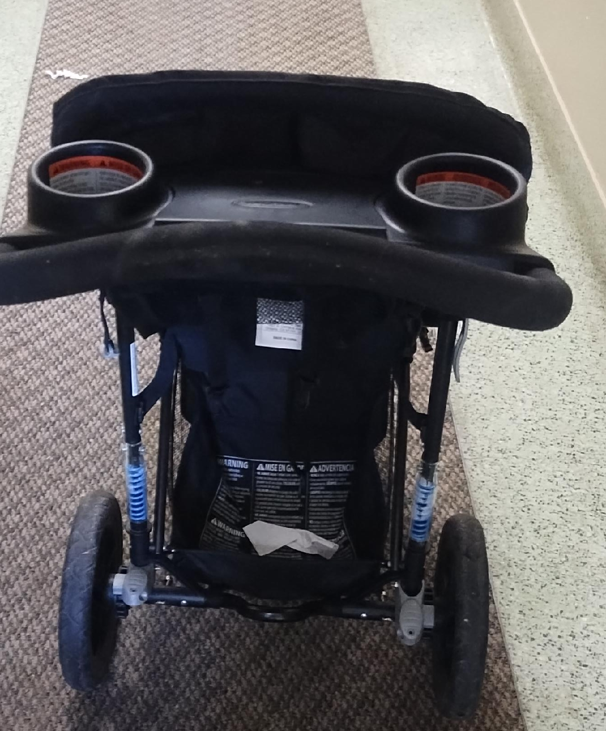 Black Stroller with Cup Holders thumbnail