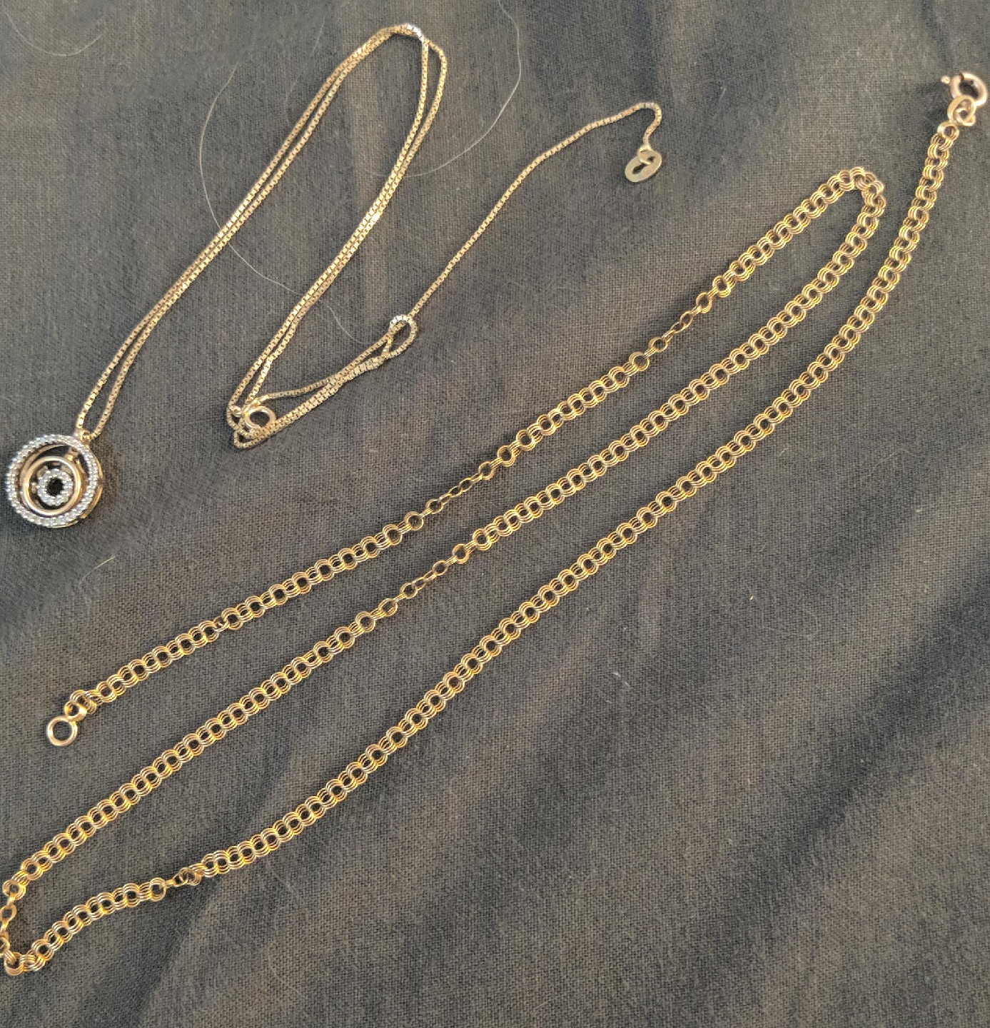Gold Coloured Chain Necklace Set thumbnail