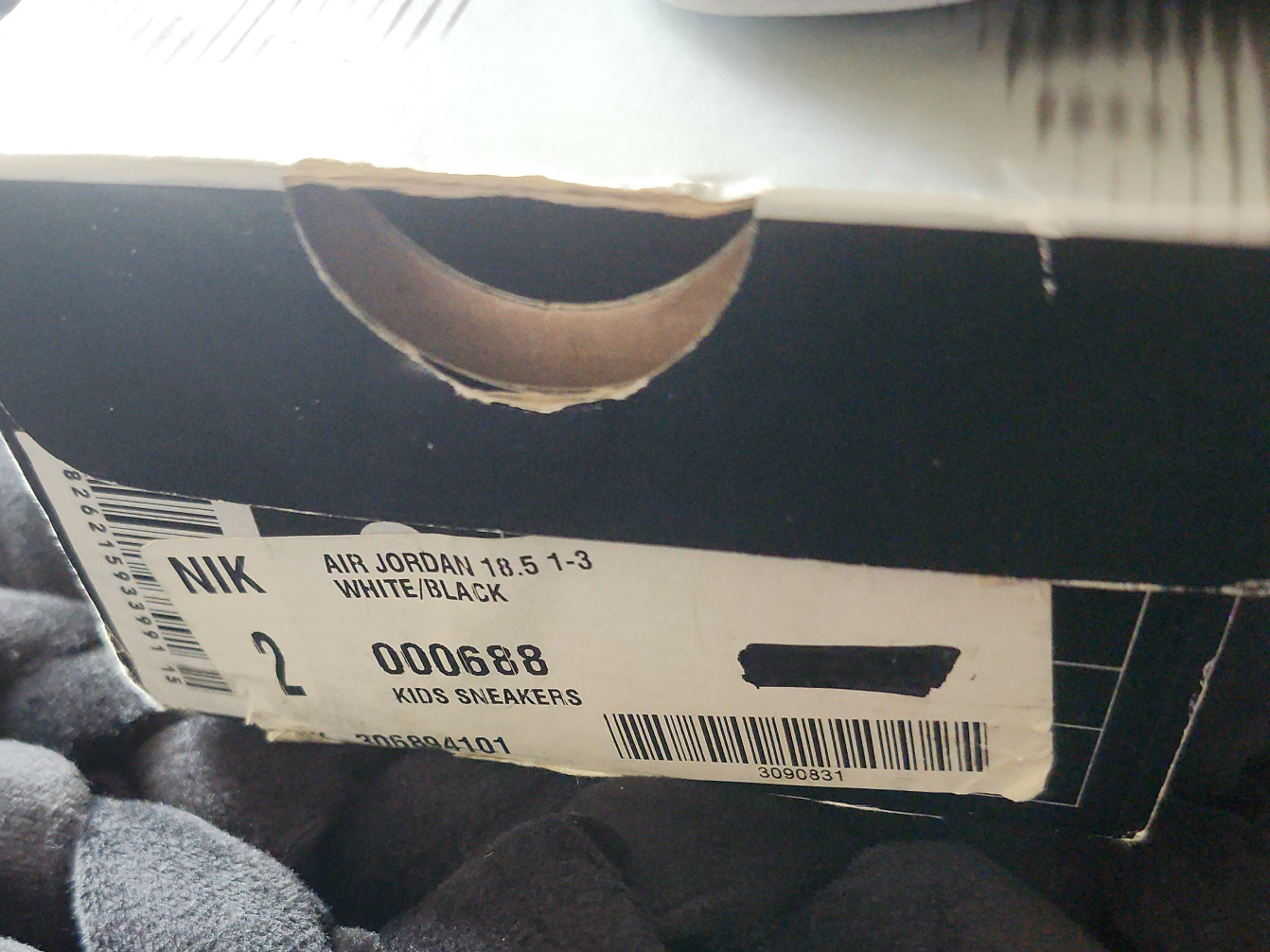 Nike Air Jordan 18.5 1-3 Kids Sneakers - White/Black