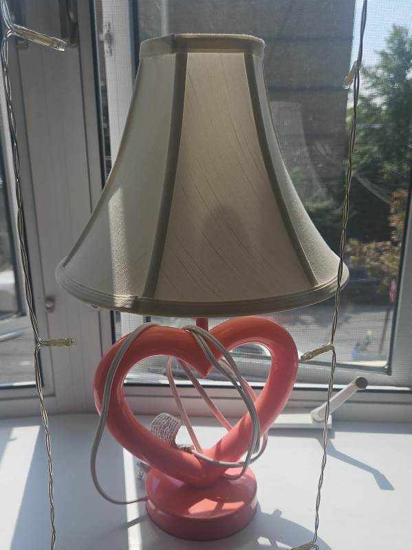 Pink Heart Table Lamp