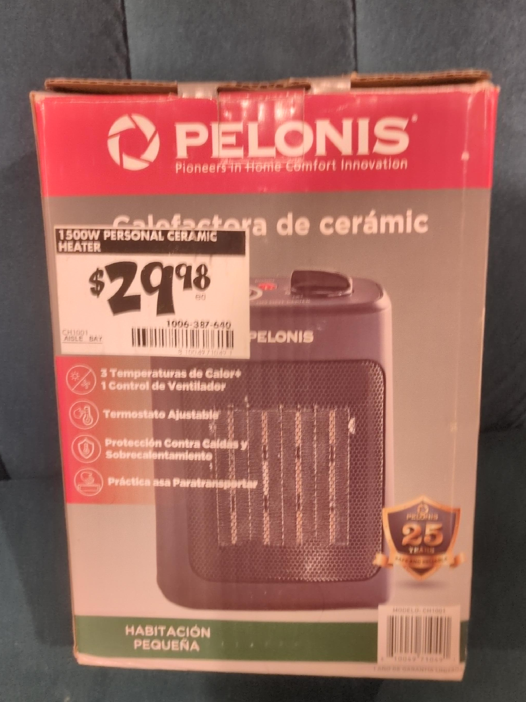 Pelonis 1500W Personal Ceramic Heater - New in Box! thumbnail