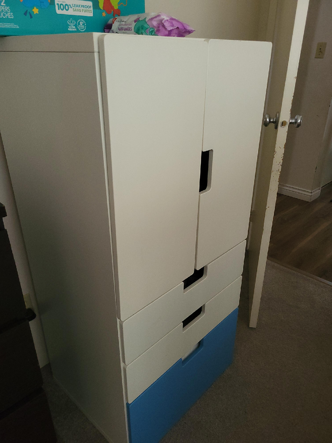 IKEA Stuva / Småstad Wardrobe - White & Blue thumbnail