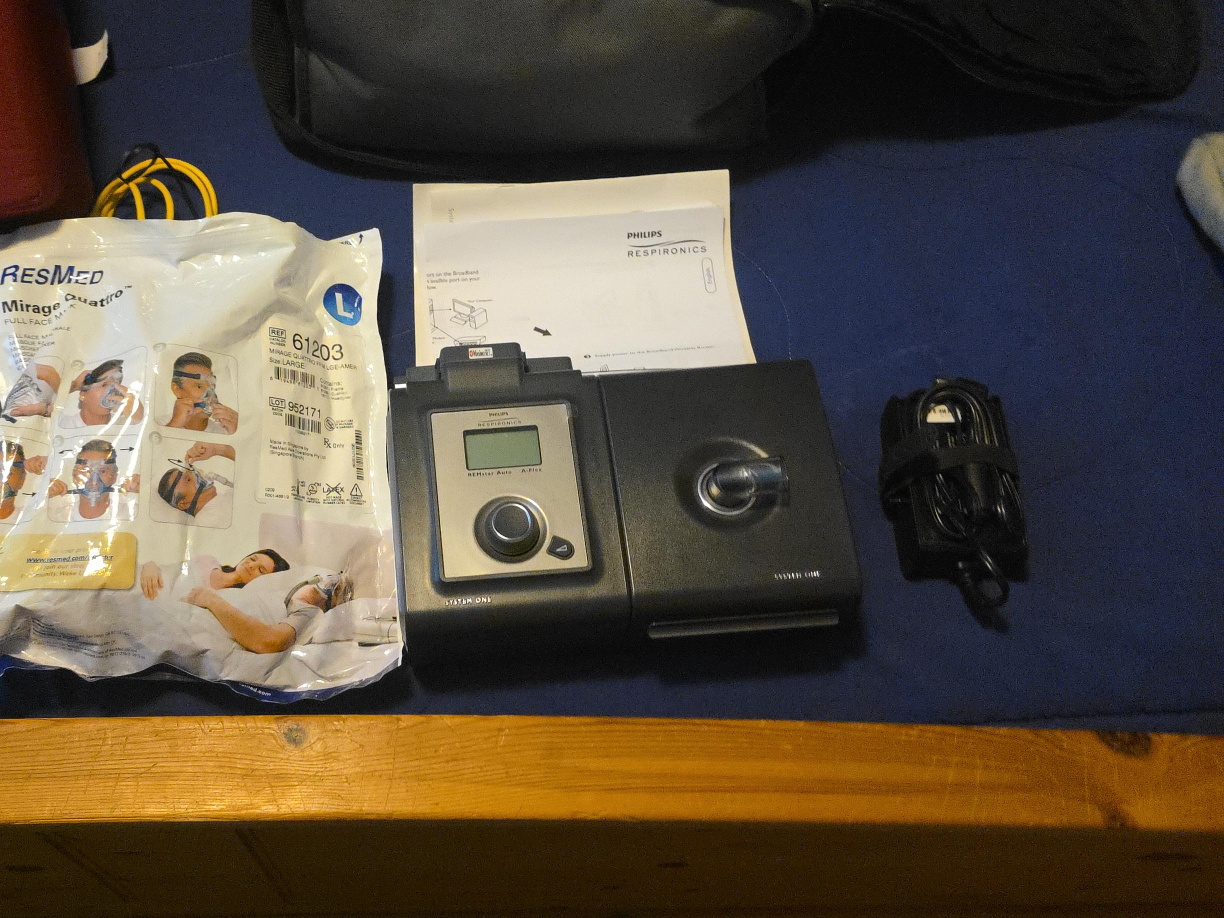 Philips Respironics CPAP Machine and ResMed Mirage Quattro Mask