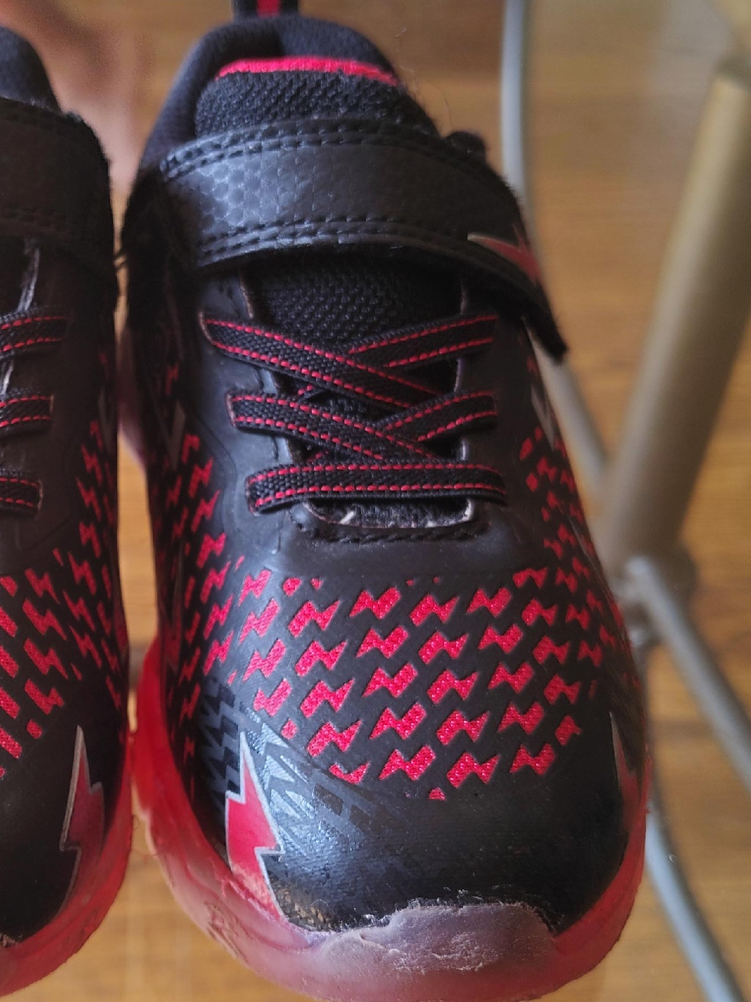 Skechers Kids' Black/Red Light-Up Sneakers