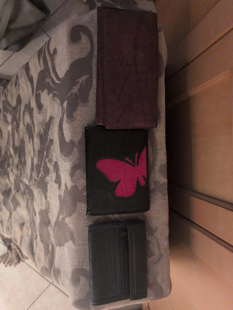 Assorted Wallets - Brown, Black, Butterfly Design thumbnail