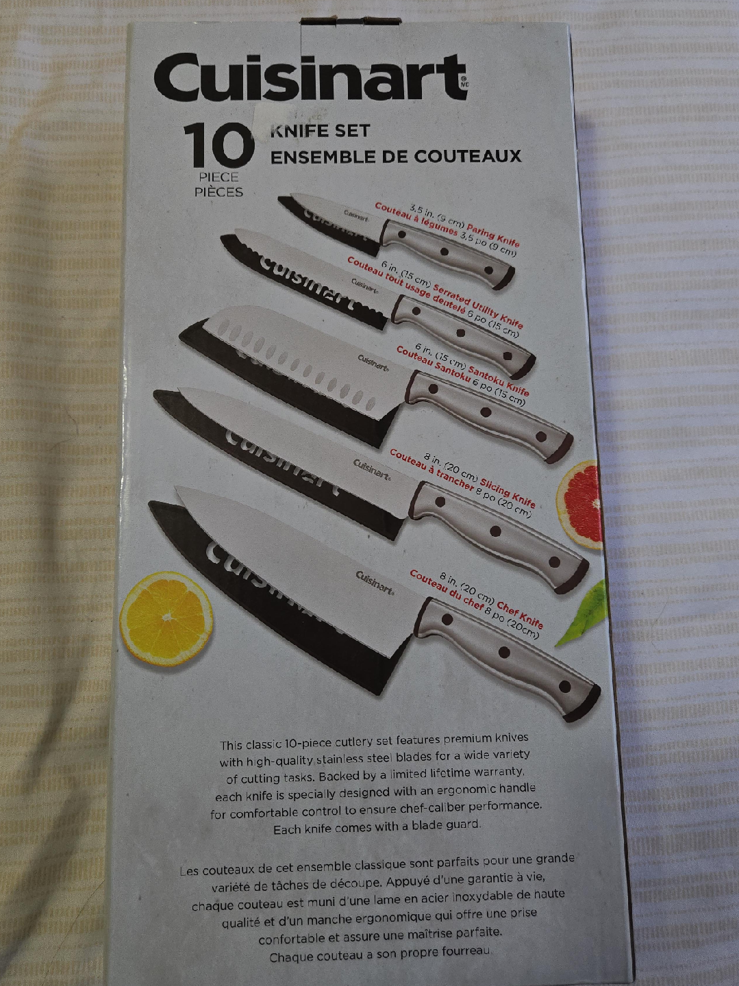Cuisinart 10-Piece Knife Set (includes blade guard)- NEW