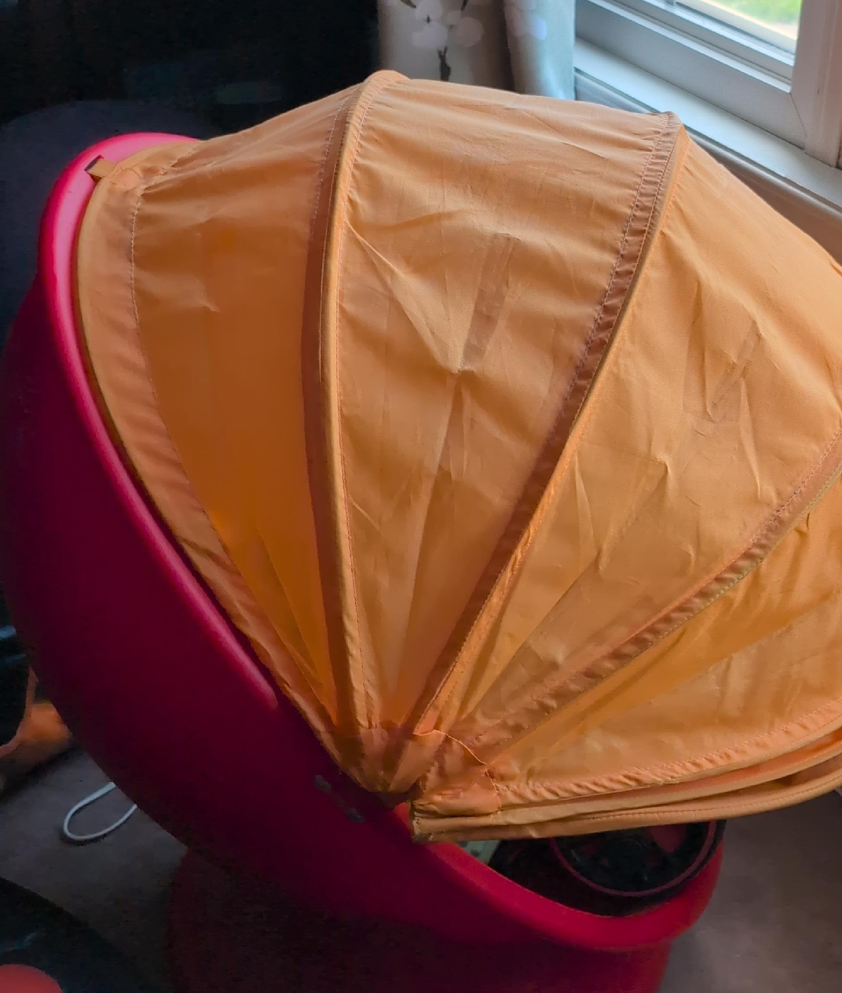 Ikea Red Pod Swing Seat with Orange Canopy 🥕 thumbnail