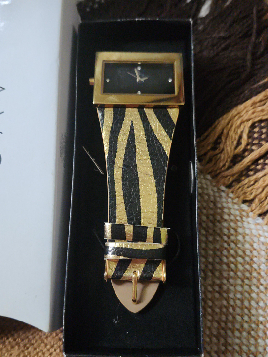 Avon Wristwatch with Zebra Print Band thumbnail