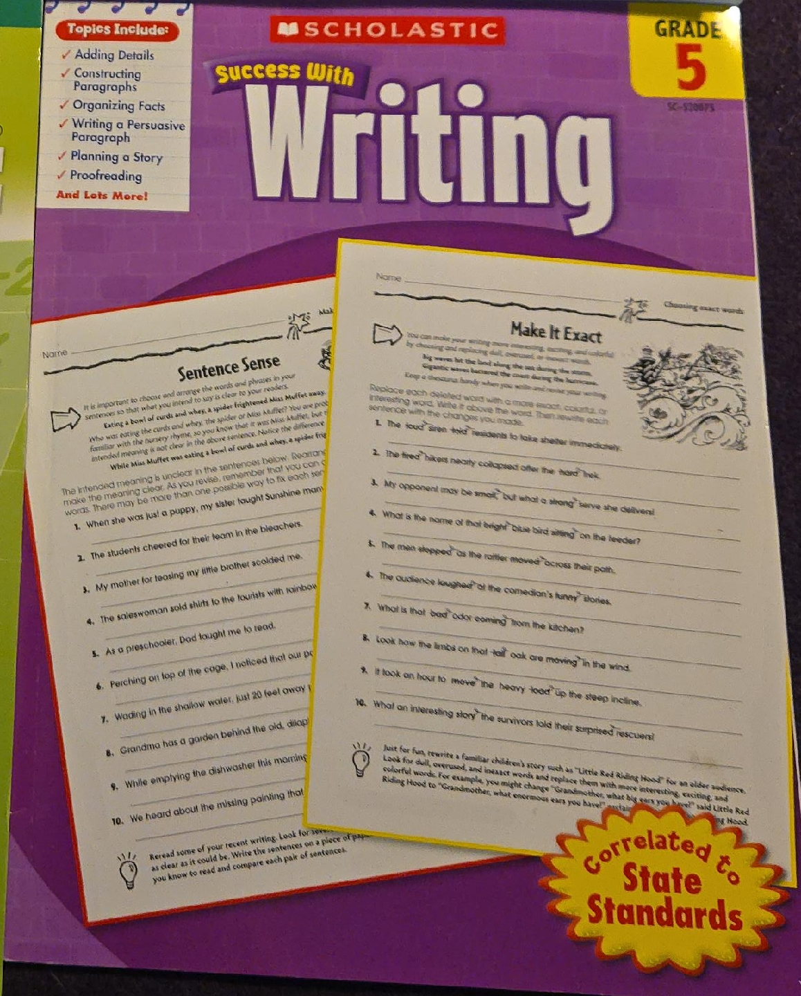Grade 5 Scholastic Writing Success + MathSmart Books thumbnail