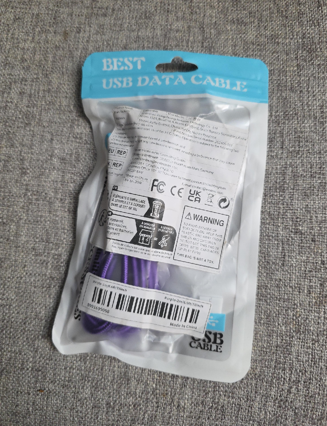 New Best USB Data Cable - Purple thumbnail