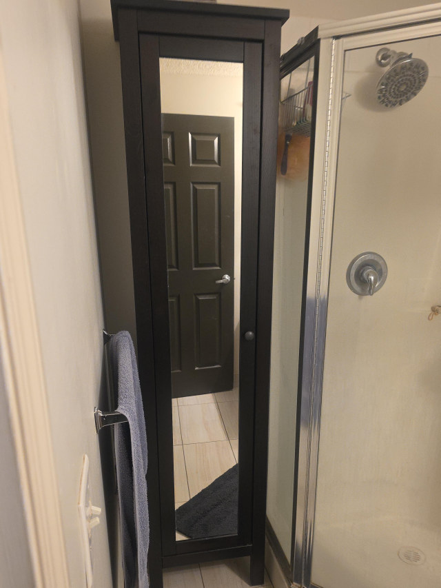 IKEA Hemnes Black-Brown Mirror Cabinet thumbnail