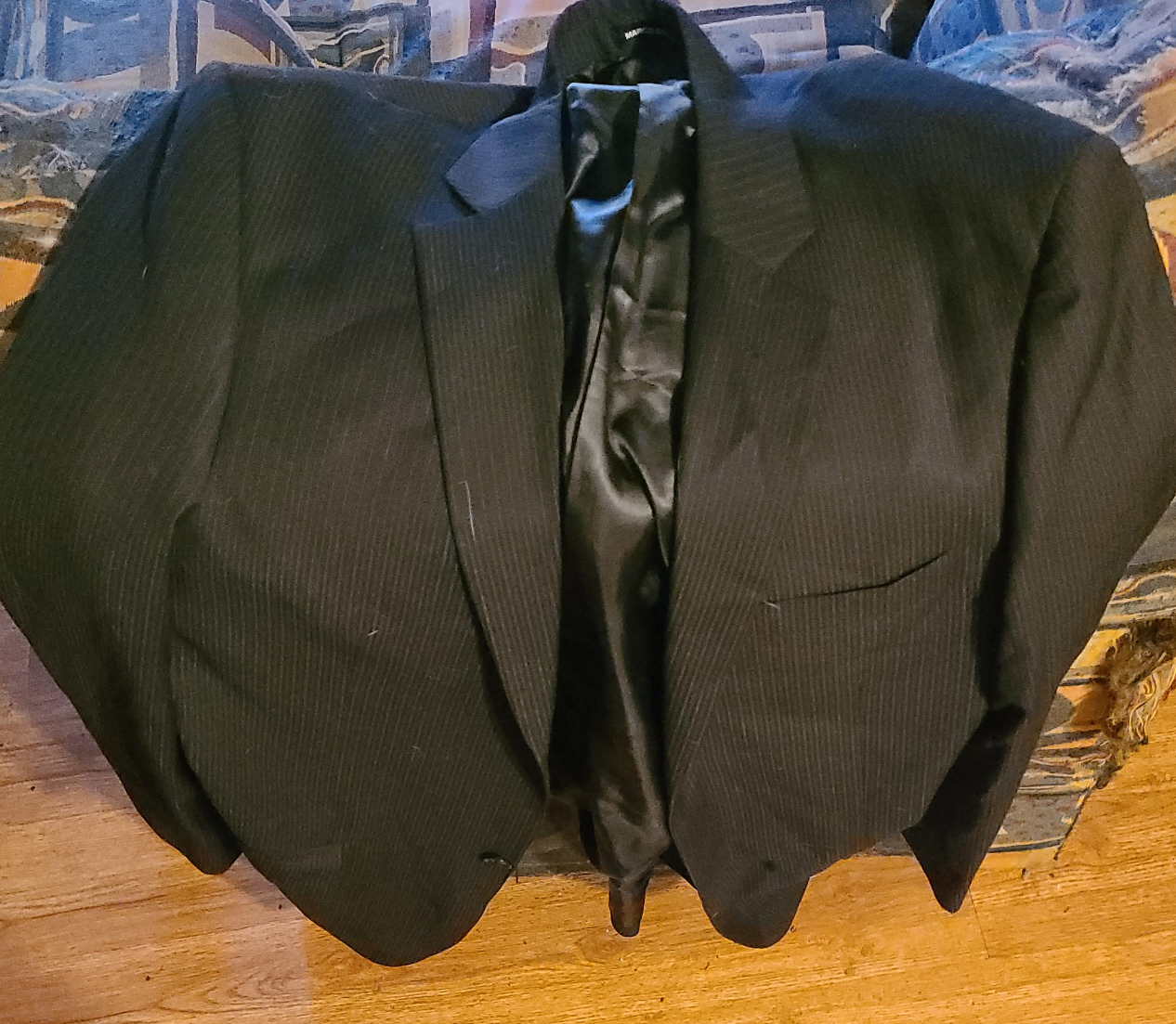 Black Striped Men's Blazer thumbnail