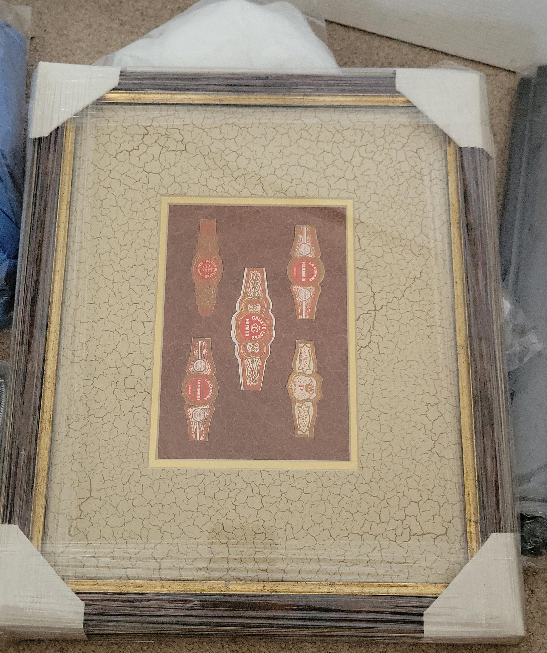 Framed Cigar Label Art